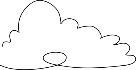 Wall Mural - Cloud icon in thin line style