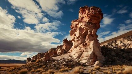 Wall Mural - a large rock formation in the middle of a desert