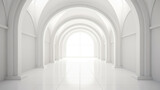 Fototapeta Perspektywa 3d - 3d rendering arch hallway simple geometric background with sunlight background
