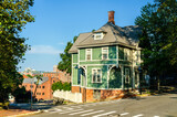 Fototapeta Londyn - Historic Building on College Hill in Providence, Rhode Island, United States