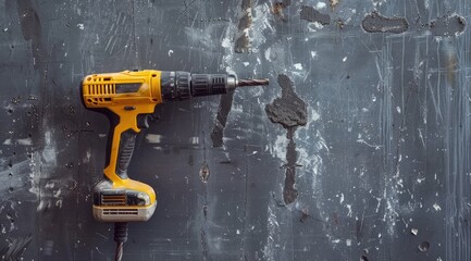 Hammer drill to drill the wall.