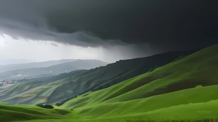 landscape with mountains