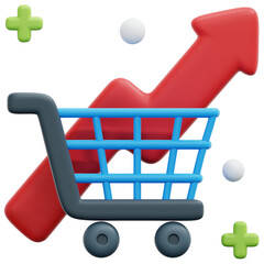 Canvas Print - shopping cart 3d render icon illustration