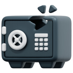 Poster - safebox 3d render icon illustration