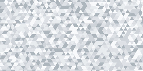 Wall Mural - Abstract gray and white small geometric triangle background with Origami style. abstract seamless mosaic and low polygon triangle texture wallpaper. Gray polygonal background, vector illustration .