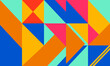 © BURSAN - A vibrant abstract pattern with geometric shapes in contrasting colors. Abstract background. Eps10