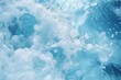 Abstract blue sea water with white foam for background, nature background