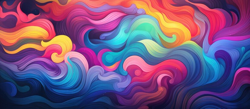 Colorful 2d Artwork for Print Wallpaper and Background Design