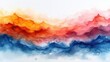 watercolor stripe on a White background