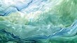 Abstract Fluid Art Background in Blue and Green with Water Waves, To provide a visually striking and unique background for graphic design or web
