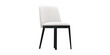 © ceren - Modern and luxury white chair with black wooden legs isolated on white background. Furniture Collection.