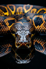 Wall Mural - A closeup shot of an anaconda python snake