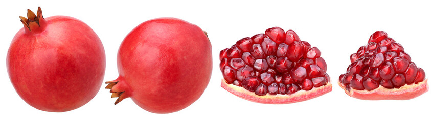 Wall Mural - pomegranate and seeds, pomegranate isolated, transparent PNG, PNG format, cut out, collection, set