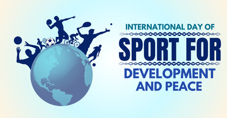 International Day of Sport for Development and Peace, celebration or campaign banner design