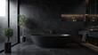 Luxurious bathroom in black tone