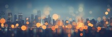 Blurred City Lights Bokeh Background. Abstract Blurred Night Lights Effect Perfect for Any Design