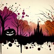 © CarlosTamsui - Halloween background in ink paint with Generative AI.