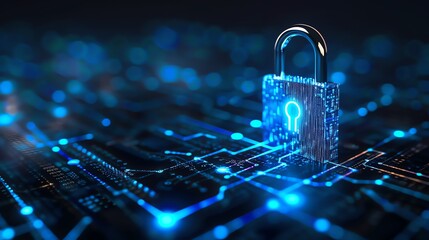 Aufkleber - digital padlock symbolizing cyber security