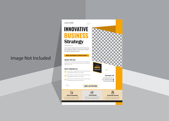 Modern minimal business flyer corporate flyer design layout