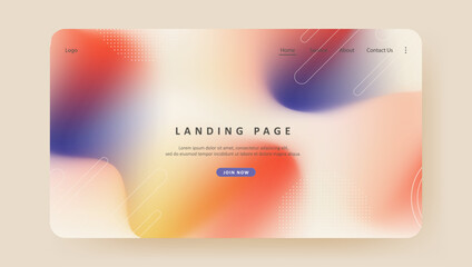 Abstract gradient mesh background. aesthetic website landing page or banner template modern style vector illustration