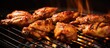 Flavorful Chicken Grilling on Barbecue with Smoky Flare for Summertime Cookout