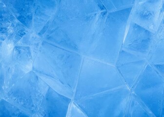 Sticker - blue ice geometric background texture