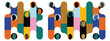 © annaspoka - abstract people men women children illustration multicultural different ethnic diversity people relationship networking talking meet connect as social community group, background banner