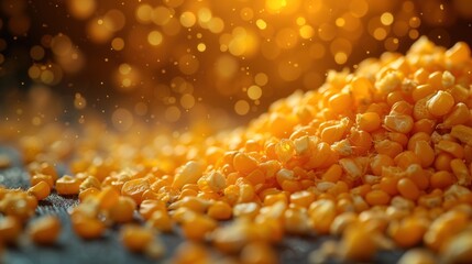 Wall Mural - food background corn kernels closeup