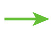 Icono verde de una flecha en fondo blanco.