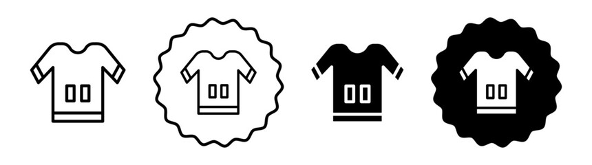Poster - Garment set in black and white color. Garment simple flat icon vector