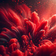  the mesmerizing world of red particles, generative ai