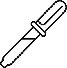 Sticker - Blood dropper icon outline vector. Antiviral injection. People dose therapy