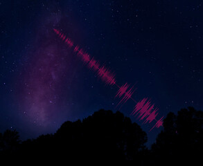 Wall Mural - mysterious radio waves coming to earth