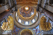 View ceiling of the Basilica of Santa Agnese in Agone, in Piazza Navona, Rome, Italy
