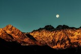 Fototapeta Panele - moon in the mountain