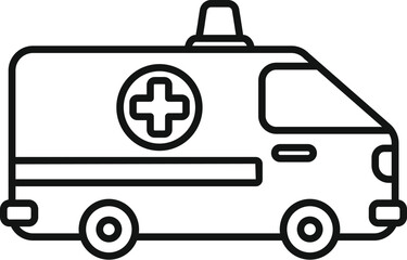 Canvas Print - Ambulance car icon outline vector. Patient healthy location. Building center state