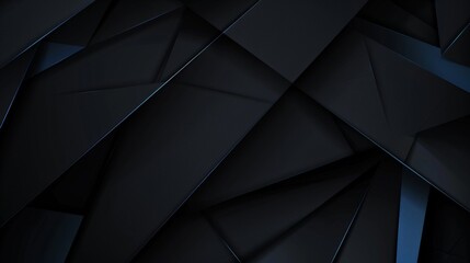 Wall Mural - Modern black blue abstract background. Minimal. Color gradient. Dark. Web banner. Geometric shape. 3d effect. Lines stripes triangles. Design. Futuristic. Cut paper or metal effect. Luxury. Premium.