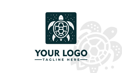 Canvas Print - Turtle vector logo design Vintage Turtle logo vector for Business Identity