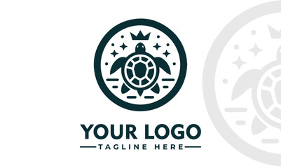 Sticker - Turtle vector logo design Vintage Turtle logo vector for Business Identity