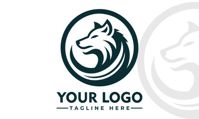 Canvas Print - Vintage Wolf Logo Vector Design - Unique and Impactful for Business Identity