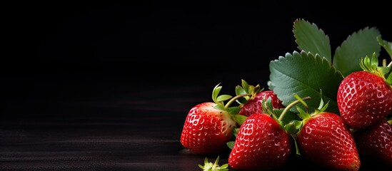 Wall Mural - Vibrant, Freshly Picked Strawberries Arranged in a Colorful Display