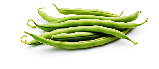 Canvas Print - Vibrant Fresh Green Pea Pods in a Pile, Organic Produce Harvest Collection