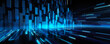 Abstract futuristic network matrix data information technology landscape background. Neon sci fi hi tech wallpaper backdrop
