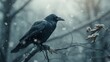 a cinematic and Dramatic portrait image for crow
