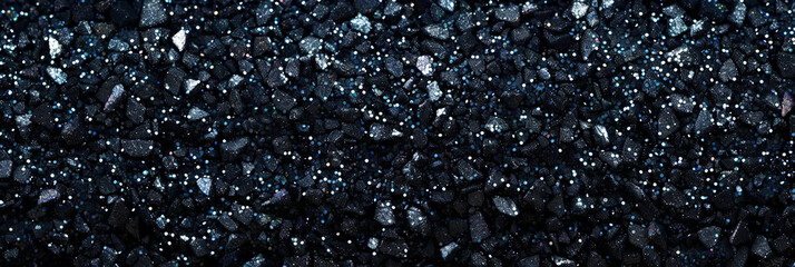 Elegant black glitter sparkling confetti background. Trendy invitation card background. Generative AI