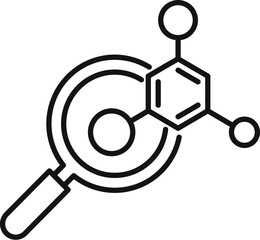 Sticker - Laboratory research icon outline vector. Chemistry lab. Medicine biology