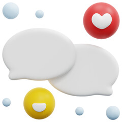 Wall Mural - speech bubble 3d render icon illustration