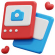 © Flowicon - photo frame 3d render icon illustration