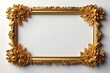 © ASGraphicsB24 - Golden picture frame on the white background