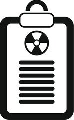 Poster - Radiology clipboard icon simple vector. Xray examination. Client clinic person